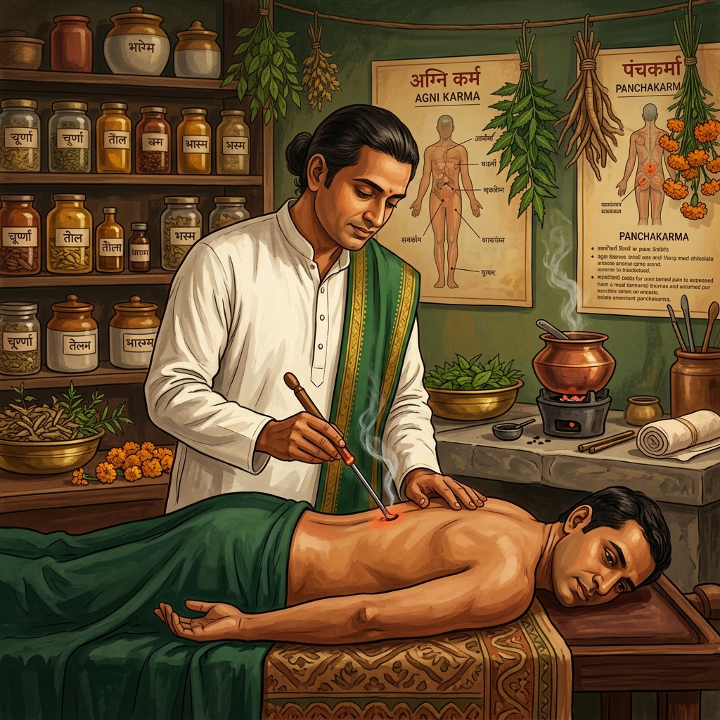 Agni Karma Heat Cauterization Therapy at Rushabh Ayurveda Pune
