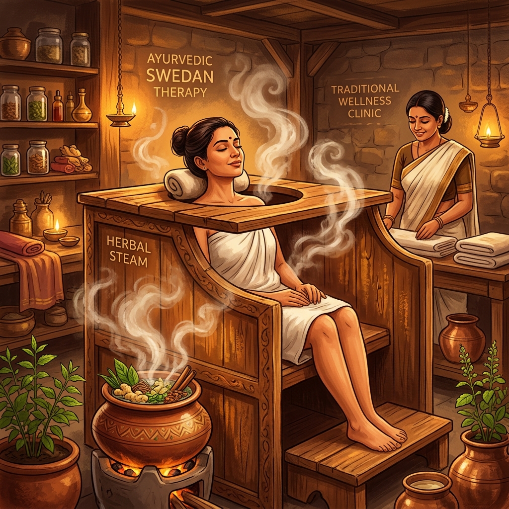 Swedan Herbal Steam Therapy Panchkarma at Rushabh Ayurveda Pune
