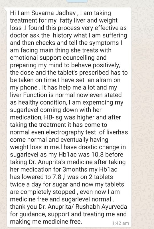 Patient testimonial 12 â€“ Rushabh Ayurveda