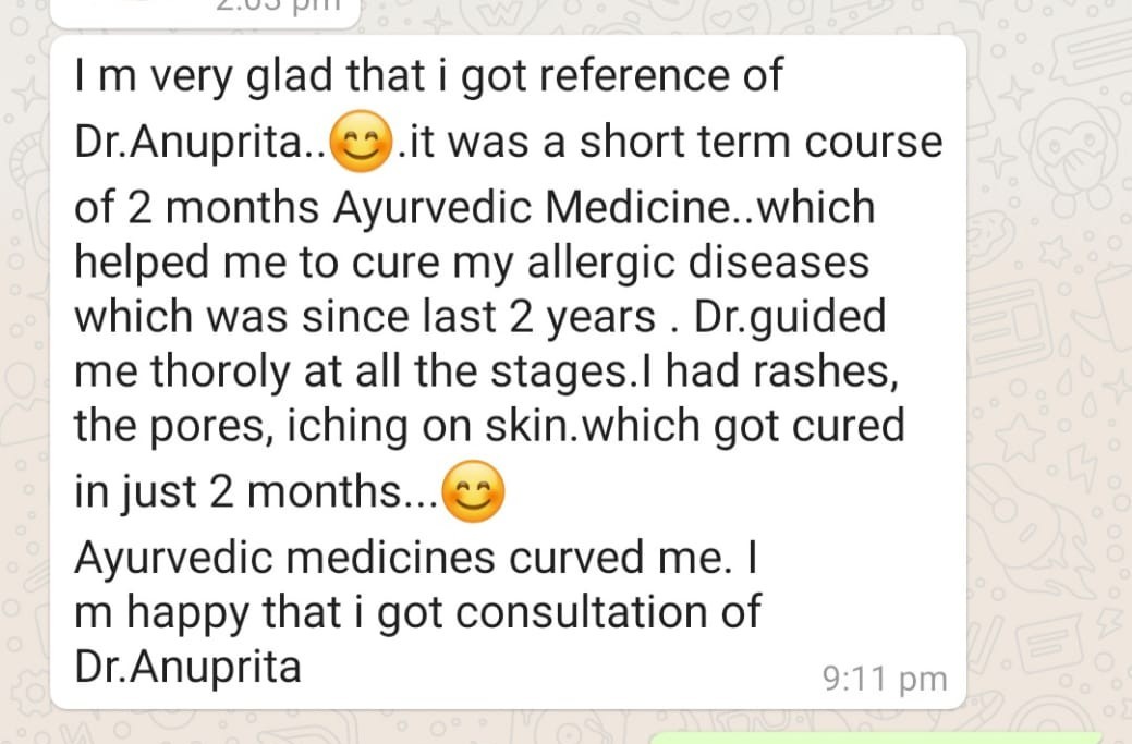 Patient testimonial 6 â€“ Rushabh Ayurveda