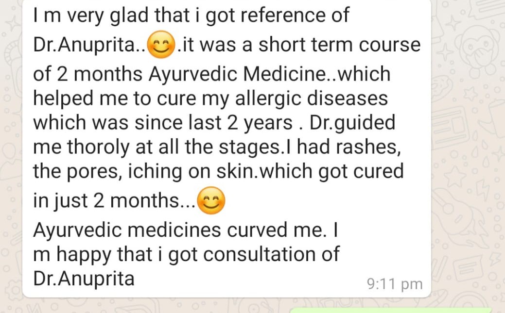 Patient testimonial 7 â€“ Rushabh Ayurveda