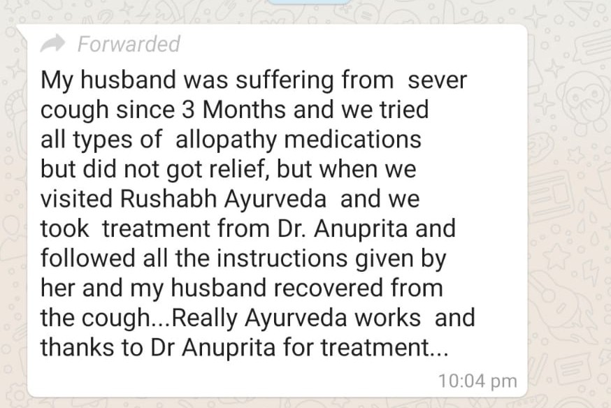 Patient testimonial 8 â€“ Rushabh Ayurveda
